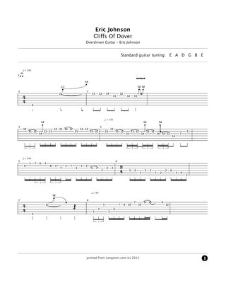 cliffs of dover guitar tab songsterr cliffs of dover guitar tab songsterr