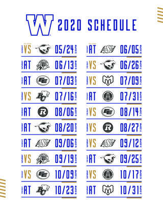 Winnipeg Blue Bombers Helmet : 2020 Winnipeg Blue Bombers Schedule