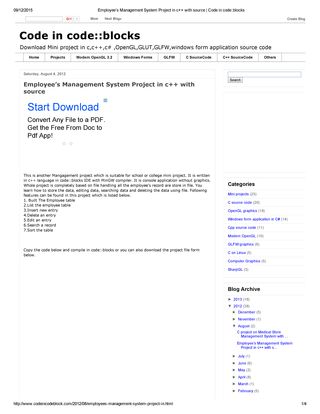Employee’s Management System Project in c++ with source _ Code in code ...